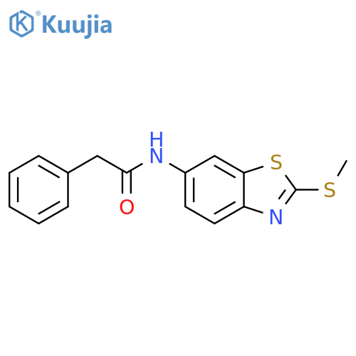 N-2-(methylsulfanyl)-1,3-benzothiazol-6-yl-2-phenylacetamide structure