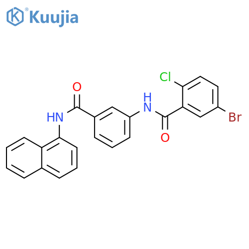 5-bromo-2-chloro-N-{3-(naphthalen-1-yl)carbamoylphenyl}benzamide structure