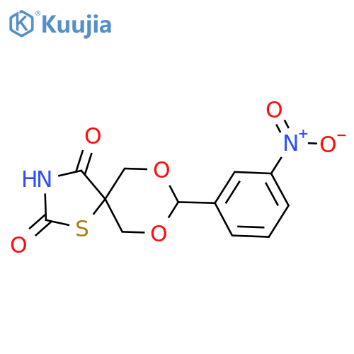 7,9-Dioxa-1-thia-3-azaspiro[4.5]decane-2,4-dione, 8-(3-nitrophenyl)- structure