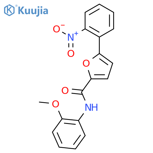 2-Furancarboxamide, N-(2-methoxyphenyl)-5-(2-nitrophenyl)- structure