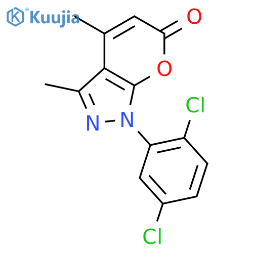 1-(2,5-Dichloro-phenyl)-3,4-dimethyl-1H-pyrano[2,3-c]pyrazol-6-one structure