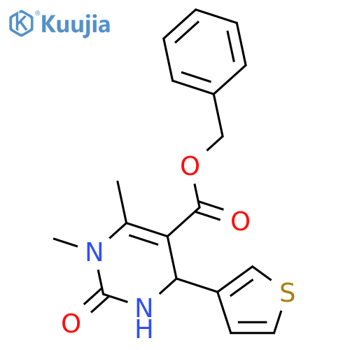 <br>benzyl 1,6-dimethyl-2-oxo-4-(3-thienyl)-1,2,3,4-tetrahydro-5-pyrimidinecarb oxylate structure