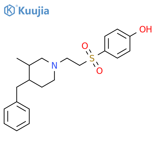 4-[2-[(3S,4S)-4-benzyl-3-methyl-1-piperidyl]ethylsulfonyl]phenol structure