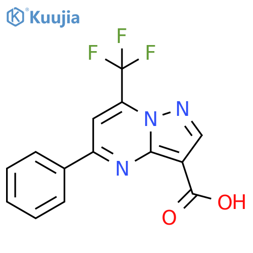 5-phenyl-7-(trifluoromethyl)pyrazolo1,5-apyrimidine-3-carboxylic acid structure