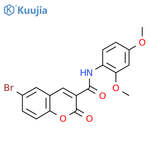 6-bromo-N-(2,4-dimethoxyphenyl)-2-oxo-2H-chromene-3-carboxamide structure