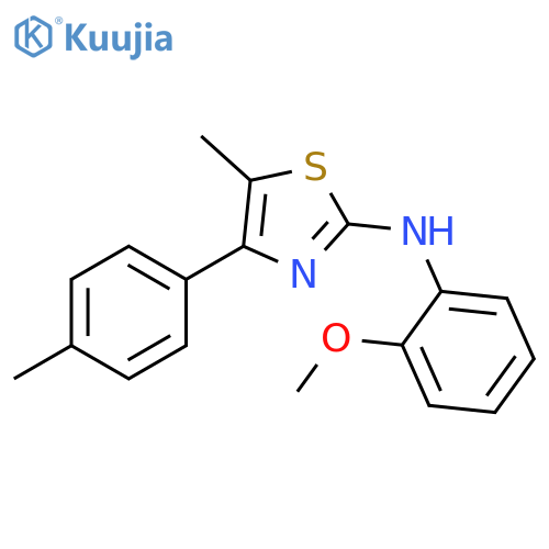 N-(2-methoxyphenyl)-5-methyl-4-(4-methylphenyl)-1,3-thiazol-2-amine structure