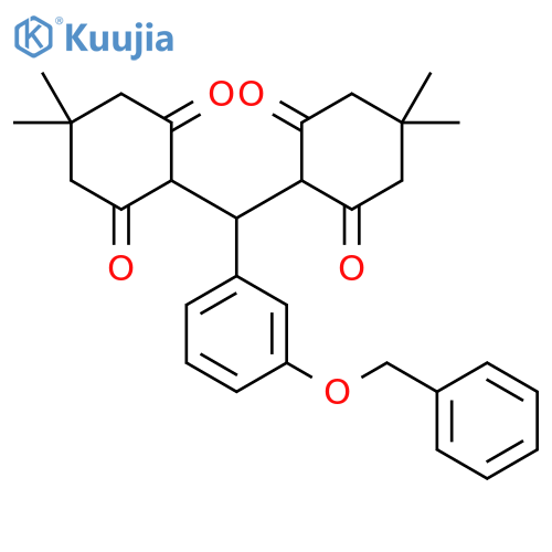 1,3-Cyclohexanedione,2,2'-[[3-(phenylmethoxy)phenyl]methylene]bis[5,5-dimethyl- structure