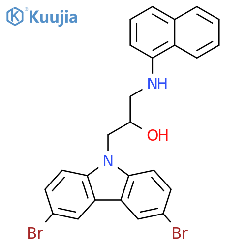 1-(3,6-dibromo-9H-carbazol-9-yl)-3-(naphthalen-1-yl)aminopropan-2-ol structure