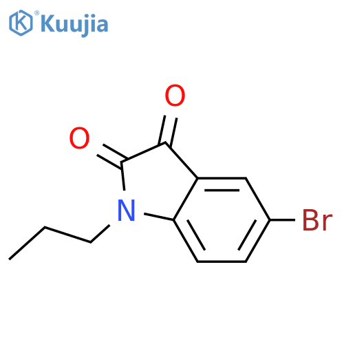 5-bromo-1-propyl-2,3-dihydro-1H-indole-2,3-dione structure