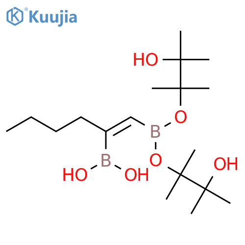 1,3,2-Dioxaborolane,2,2'-[(1Z)-1-butyl-1,2-ethenediyl]bis[4,4,5,5-tetramethyl- (9CI) structure
