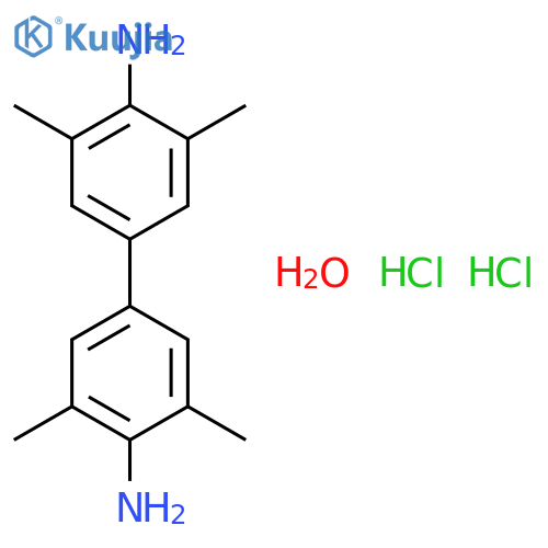 3,3',5,5'-Tetramethyl-1,1'-biphenyl-4,4'-diamine dihydrochloride hydrate structure