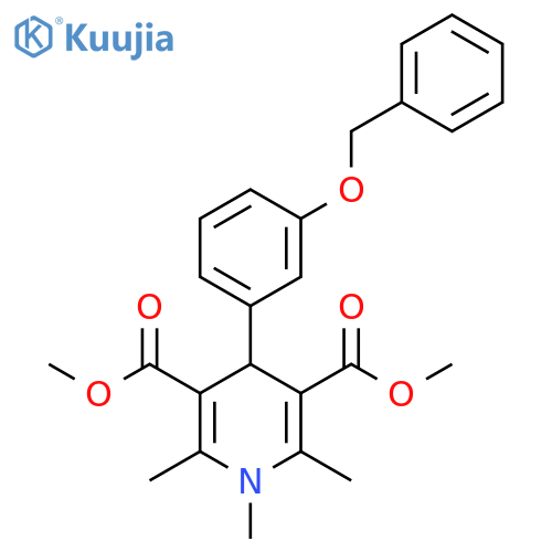<br>4-(3-Benzyloxy-phenyl)-1,2,6-trimethyl-1,4-dihydro-pyridine-3,5-dicarboxyli c acid dimethyl ester structure