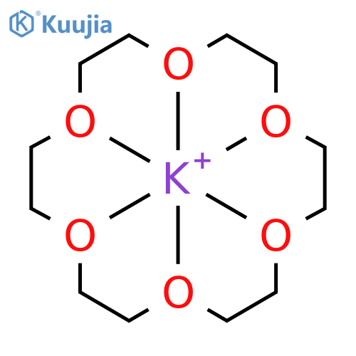 Potassium(1+), (1,4,7,10,13,16-hexaoxacyclooctadecane-κO1,κO4,κO7,κO10,κO13,κO16)-, (OC-6-11)- structure