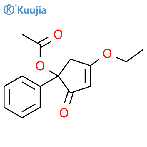 2-Cyclopenten-1-one, 5-(acetyloxy)-3-ethoxy-5-phenyl- structure