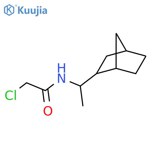 N-(1-{bicyclo[2.2.1]heptan-2-yl}ethyl)-2-chloroacetamide structure