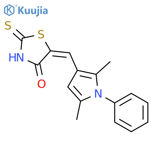 5-(2,5-Dimethyl-1-phenyl-1H-pyrrol-3-yl)methylene-2-thioxo-4-thiazolidinone structure