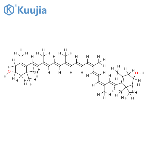 (3R,3R')-beta,beta-carotene-3,3'-diol structure