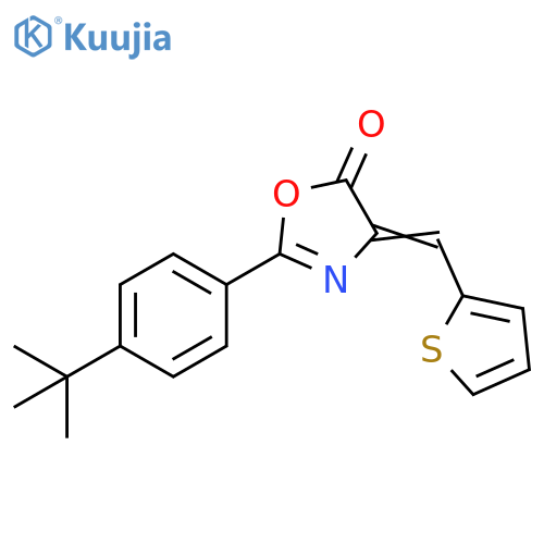 5(4H)-Oxazolone,2-[4-(1,1-dimethylethyl)phenyl]-4-(2-thienylmethylene)- structure