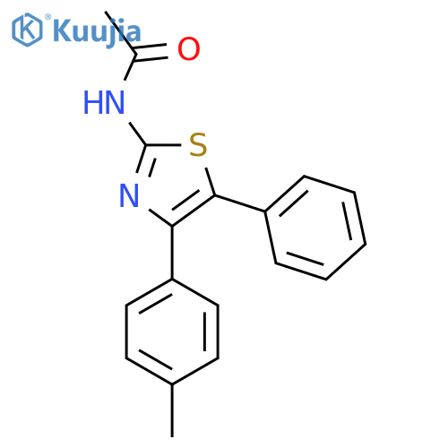 N-4-(4-methylphenyl)-5-phenyl-1,3-thiazol-2-ylacetamide structure
