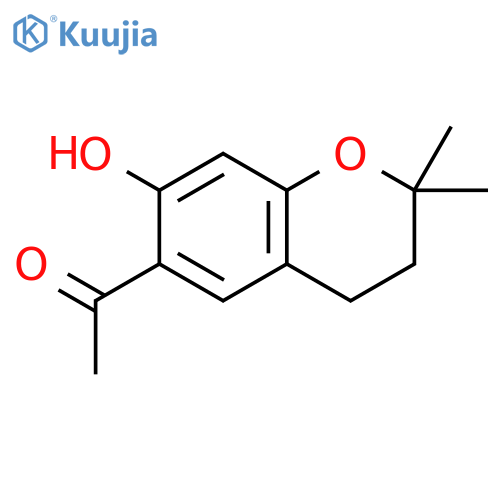Ethanone,1-(3,4-dihydro-7-hydroxy-2,2-dimethyl-2H-1-benzopyran-6-yl)- structure