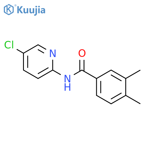 N-(5-chloro-2-pyridinyl)-3,4-dimethylbenzamide structure