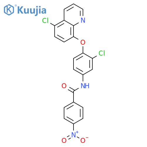 Benzamide, N-[3-chloro-4-[(5-chloro-8-quinolinyl)oxy]phenyl]-4-nitro- structure