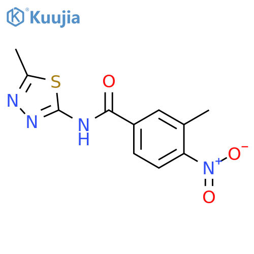3-methyl-N-(5-methyl-1,3,4-thiadiazol-2-yl)-4-nitrobenzamide structure