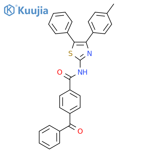 4-benzoyl-N-4-(4-methylphenyl)-5-phenyl-1,3-thiazol-2-ylbenzamide structure