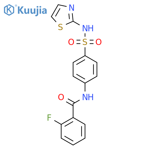 2-fluoro-N-{4-(1,3-thiazol-2-yl)sulfamoylphenyl}benzamide structure