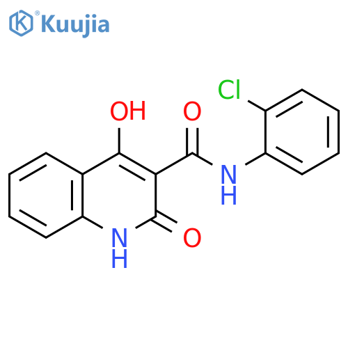 N-(2-chlorophenyl)-4-hydroxy-2-oxo-1H-quinoline-3-carboxamide structure