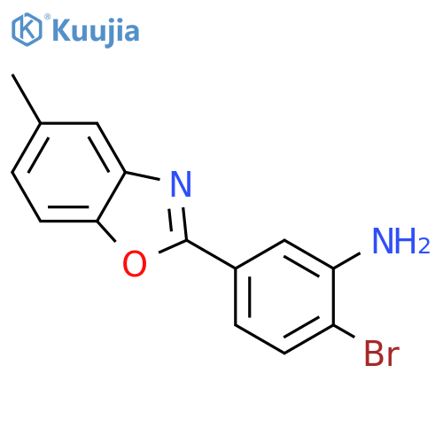2-Bromo-5-(5-methyl-benzooxazol-2-yl)-phenylamine structure