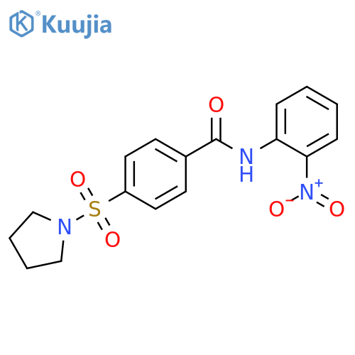 N-(2-nitrophenyl)-4-(pyrrolidine-1-sulfonyl)benzamide structure