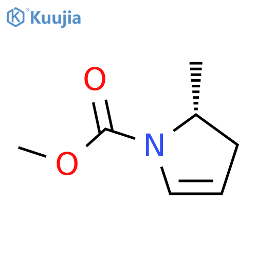 1H-Pyrrole-1-carboxylicacid, 2,3-dihydro-2-methyl-, methyl ester, (2R)- structure