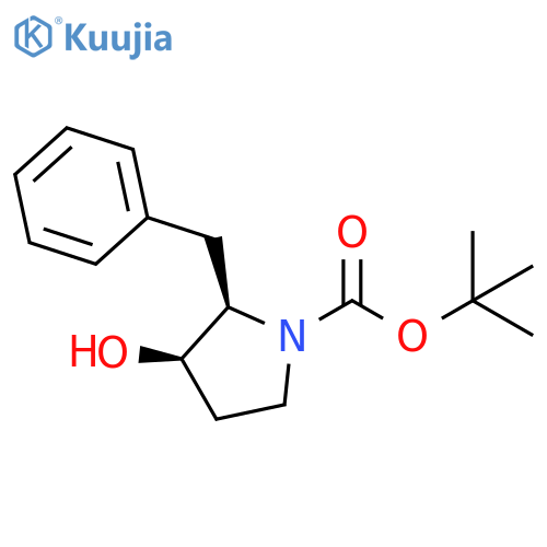 tert-Butyl (2S,3S)-2-Benzyl-3-hydroxypyrrolidine-1-carboxylate structure