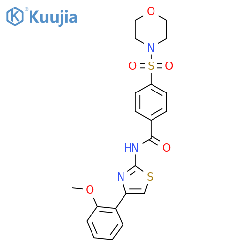 N-4-(2-methoxyphenyl)-1,3-thiazol-2-yl-4-(morpholine-4-sulfonyl)benzamide structure