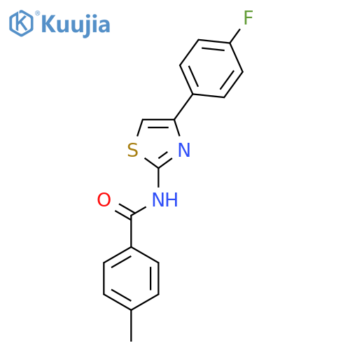 Benzamide, N-[4-(4-fluorophenyl)-2-thiazolyl]-4-methyl- structure