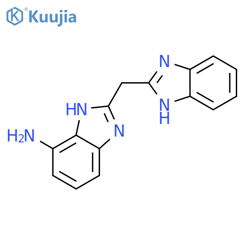 2-(1H-1,3-benzodiazol-2-yl)methyl-1H-1,3-benzodiazol-7-amine structure