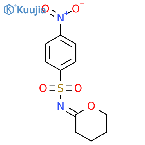 Benzenesulfonamide,4-nitro-N-(tetrahydro-2H-pyran-2-ylidene)- structure