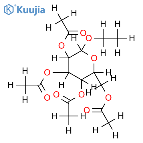 1-O-Ethyl-2,3,4,6-tetra-O-acetyl-beta-D-glucopyranosid structure