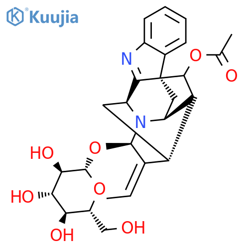 b-D-Glucopyranoside, (17R,19E,21a)-17-(acetyloxy)-1,2,19,20-tetradehydro-1-demethylajmalan-21-yl(9CI) structure