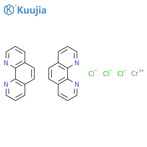 Chromium(1+),dichlorobis(1,10-phenanthroline-kN1,kN10)-, chloride, (OC-6-22)- (9CI) structure