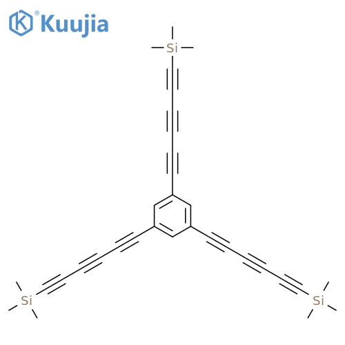 Silane, (1,3,5-benzenetriyltri-1,3,5-hexatriyne-6,1-diyl)tris[trimethyl- structure