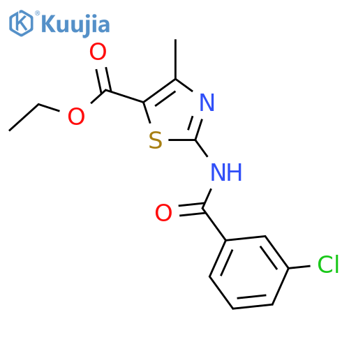 ethyl 2-(3-chlorobenzamido)-4-methyl-1,3-thiazole-5-carboxylate structure