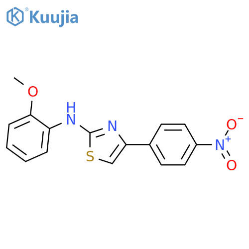 (2-Methoxy-phenyl)-[4-(4-nitro-phenyl)-thiazol-2-yl]-amine structure