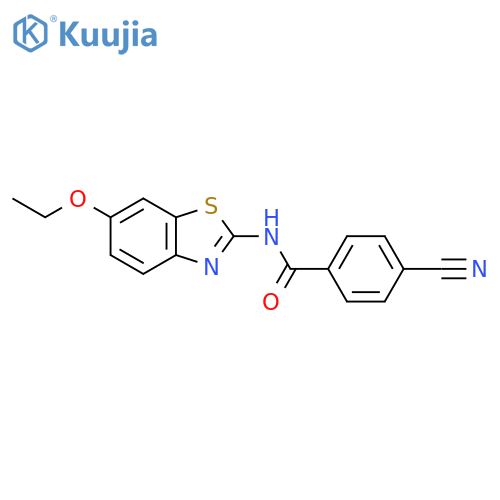 4-cyano-N-(6-ethoxy-1,3-benzothiazol-2-yl)benzamide structure