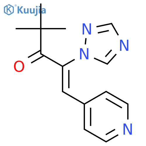 1-Penten-3-one, 4,4-dimethyl-1-(4-pyridinyl)-2-(1H-1,2,4-triazol-1-yl)- structure