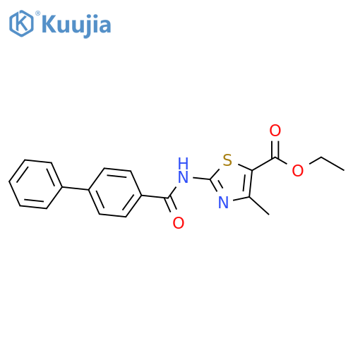 ethyl 2-{1,1'-biphenyl-4-amido}-4-methyl-1,3-thiazole-5-carboxylate structure