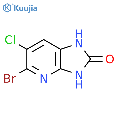 5-bromo-6-chloro-1H,2H,3H-imidazo4,5-bpyridin-2-one structure
