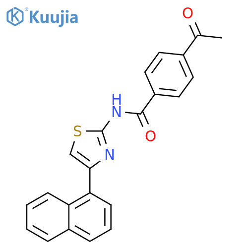 4-acetyl-N-4-(naphthalen-1-yl)-1,3-thiazol-2-ylbenzamide structure
