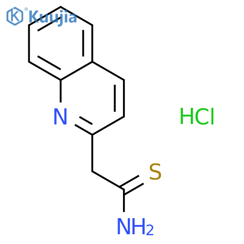 2-Quinolineethanethioamide,hydrochloride (1:1) structure